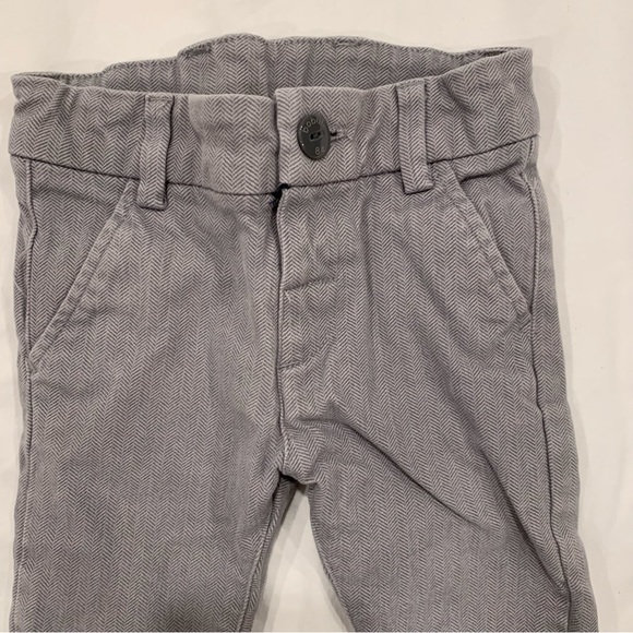 Boboli Baby Grey Chevron Dress Pant - 12 months - Picture 2 of 8